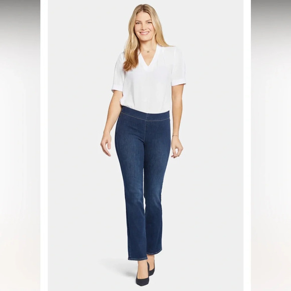 NYDJ Jeans Tummy Control No Gap Pull On Waistband Slim Bootcut Plus Size P1X - Picture 1 of 11